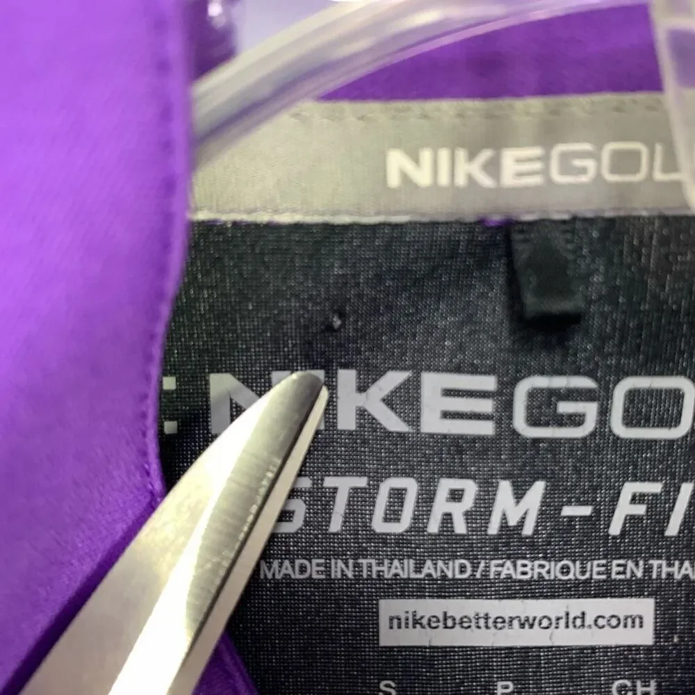 Nike Golf Women's Full Zip Storm-Fit Short Sleeve Top Purple Size Small NWOT